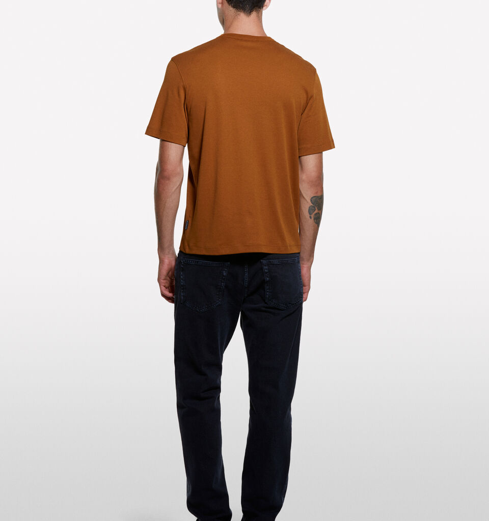 Terracotta regular fit t-shirt - men's short sleeve t-shirts - Burnt | Sisley image number 2